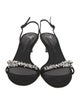 Giuseppe Zanotti Suede Crystal Embellishments Slingback Sandals