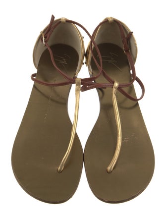 Giuseppe Zanotti Leather T-Strap Sandals
