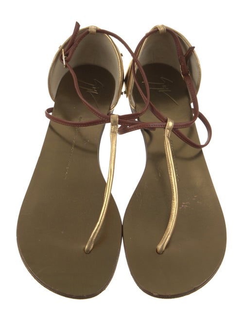 Giuseppe Zanotti Leather T-Strap Sandals