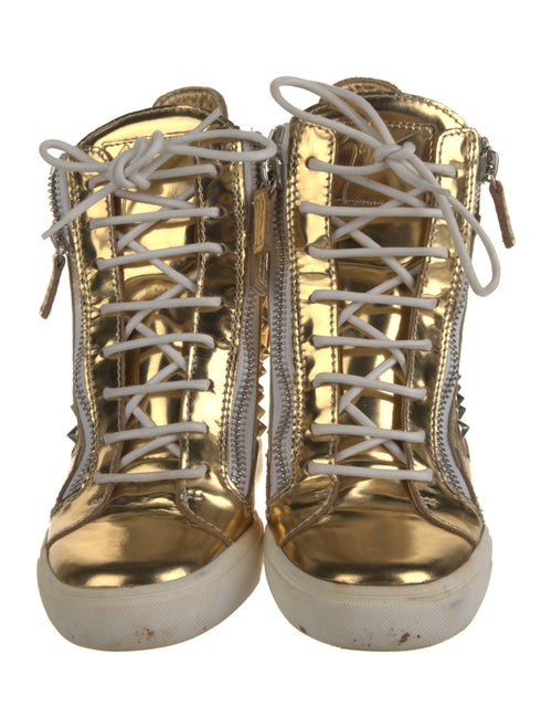 Giuseppe Zanotti Leather Colorblock Pattern Lace-Up Boots