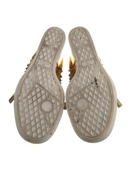 Giuseppe Zanotti Leather Colorblock Pattern Lace-Up Boots