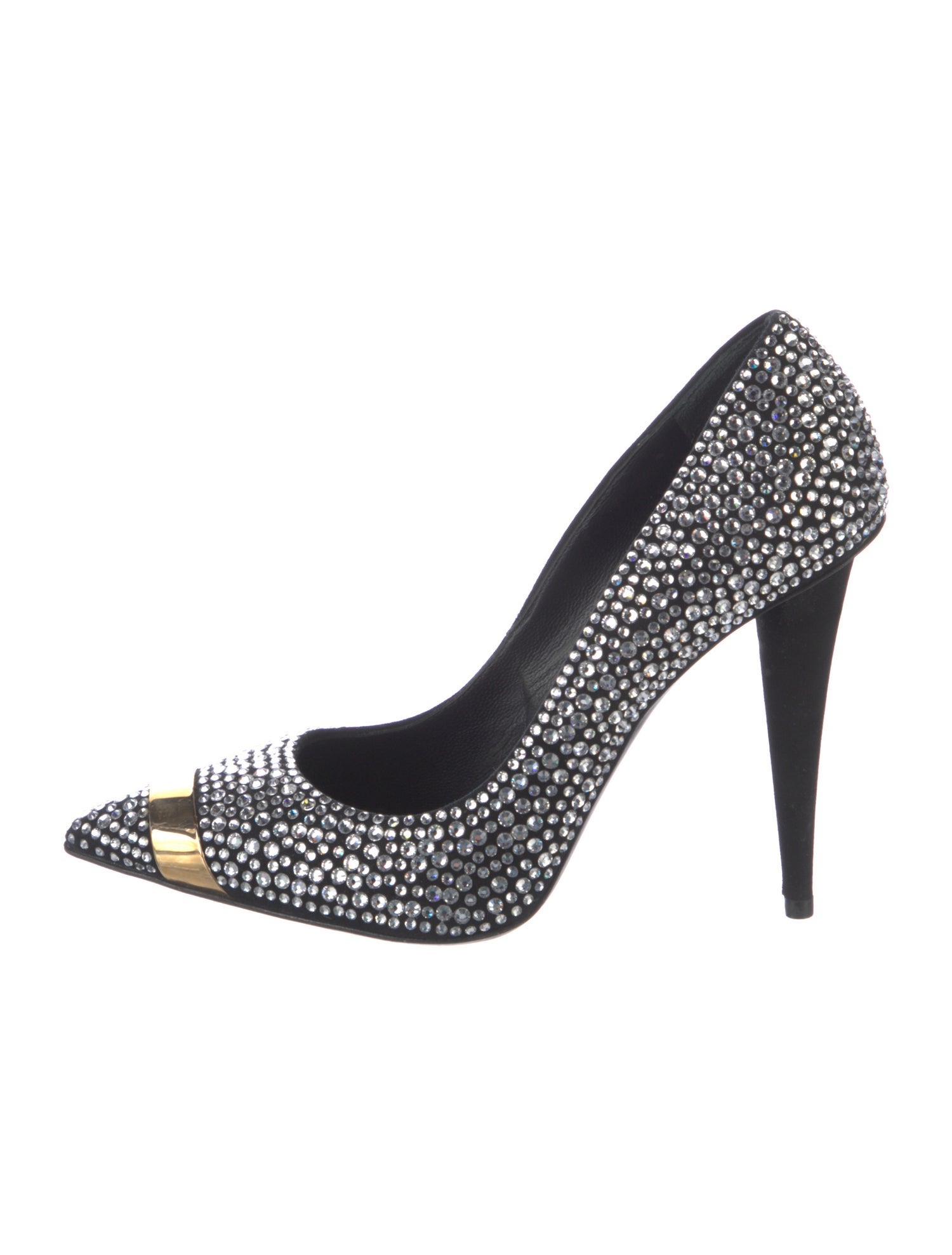 Giuseppe Zanotti Suede Crystal Embellishments Pumps