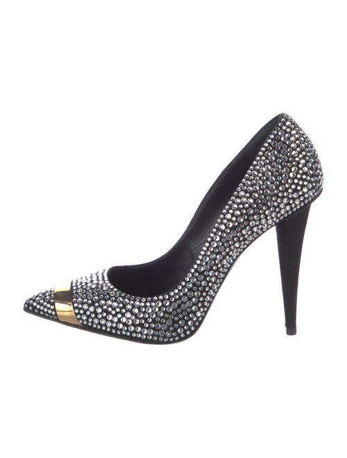 Giuseppe Zanotti Suede Crystal Embellishments Pumps