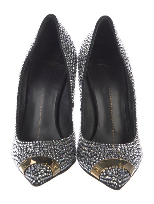 Giuseppe Zanotti Suede Crystal Embellishments Pumps