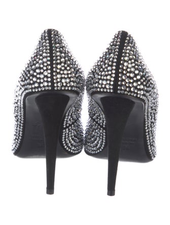Giuseppe Zanotti Suede Crystal Embellishments Pumps