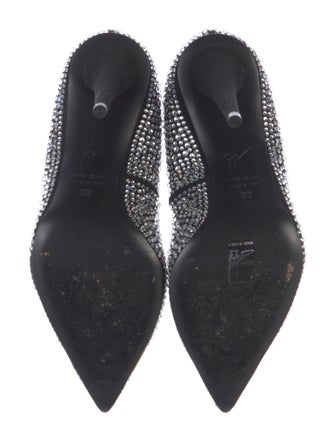 Giuseppe Zanotti Suede Crystal Embellishments Pumps