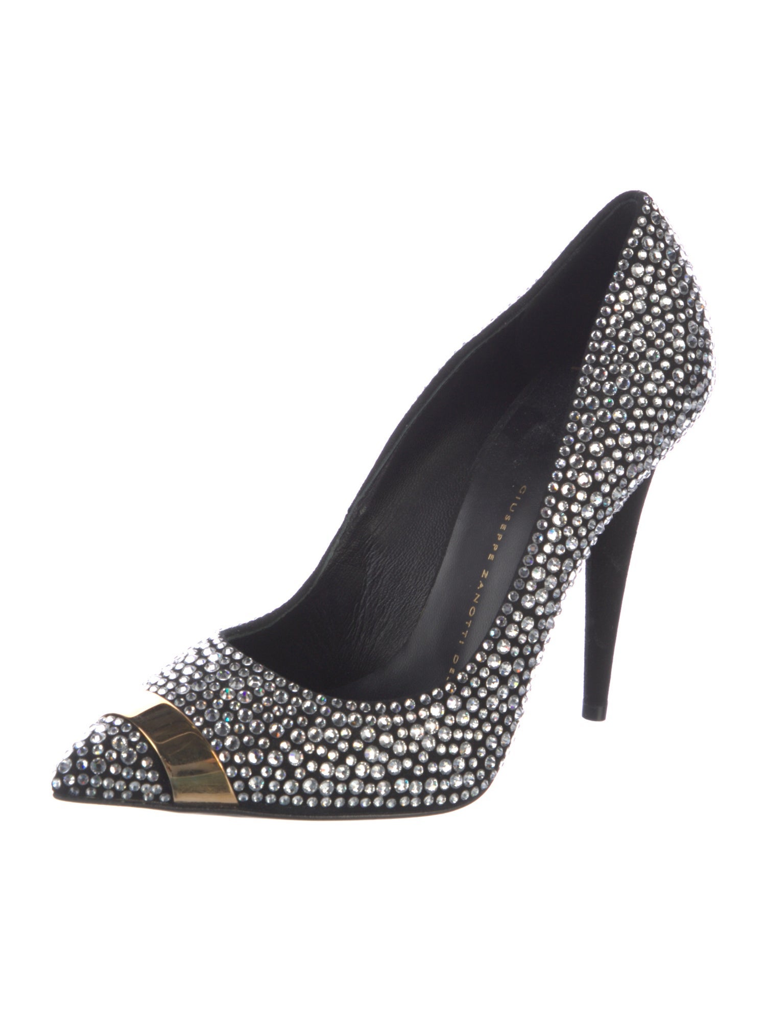 Giuseppe Zanotti Suede Crystal Embellishments Pumps