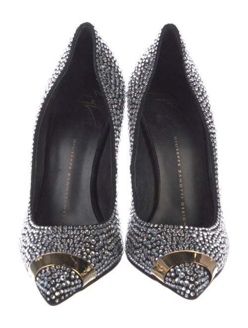 Giuseppe Zanotti Suede Crystal Embellishments Pumps
