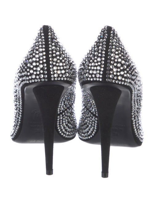 Giuseppe Zanotti Suede Crystal Embellishments Pumps