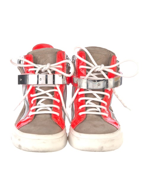 Giuseppe Zanotti Suede Colorblock Pattern Sneakers