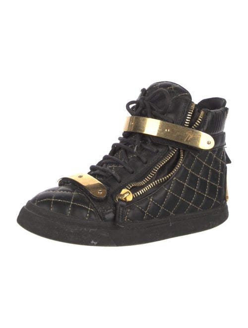 Giuseppe Zanotti Quilted Pattern Leather Sneakers