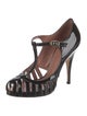 Giuseppe Zanotti Patent Leather Cutout Accent T-Strap Pumps