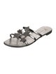 Giuseppe Zanotti Leather Crystal Embellishments Slides
