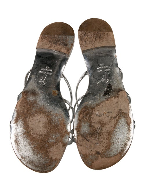 Giuseppe Zanotti Leather Crystal Embellishments Slides