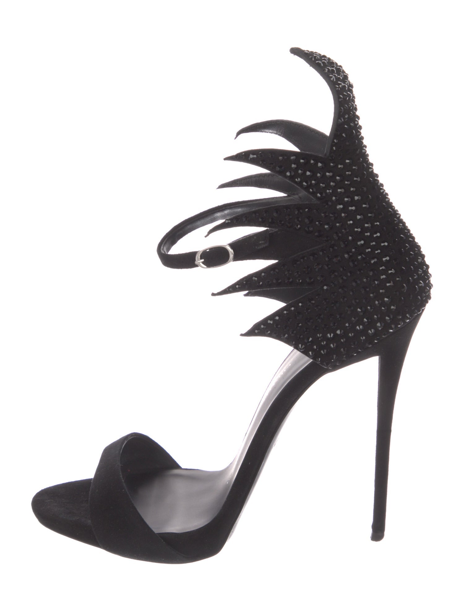 Giuseppe Zanotti Suede Crystal Embellishments Sandals