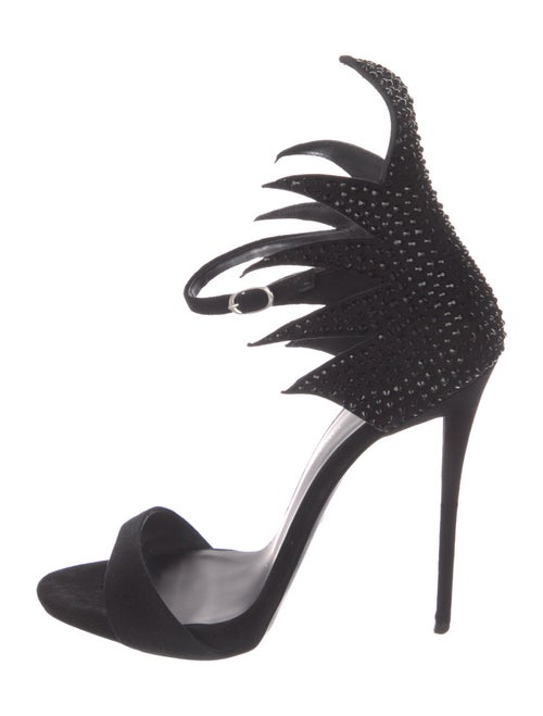 Giuseppe Zanotti Suede Crystal Embellishments Sandals