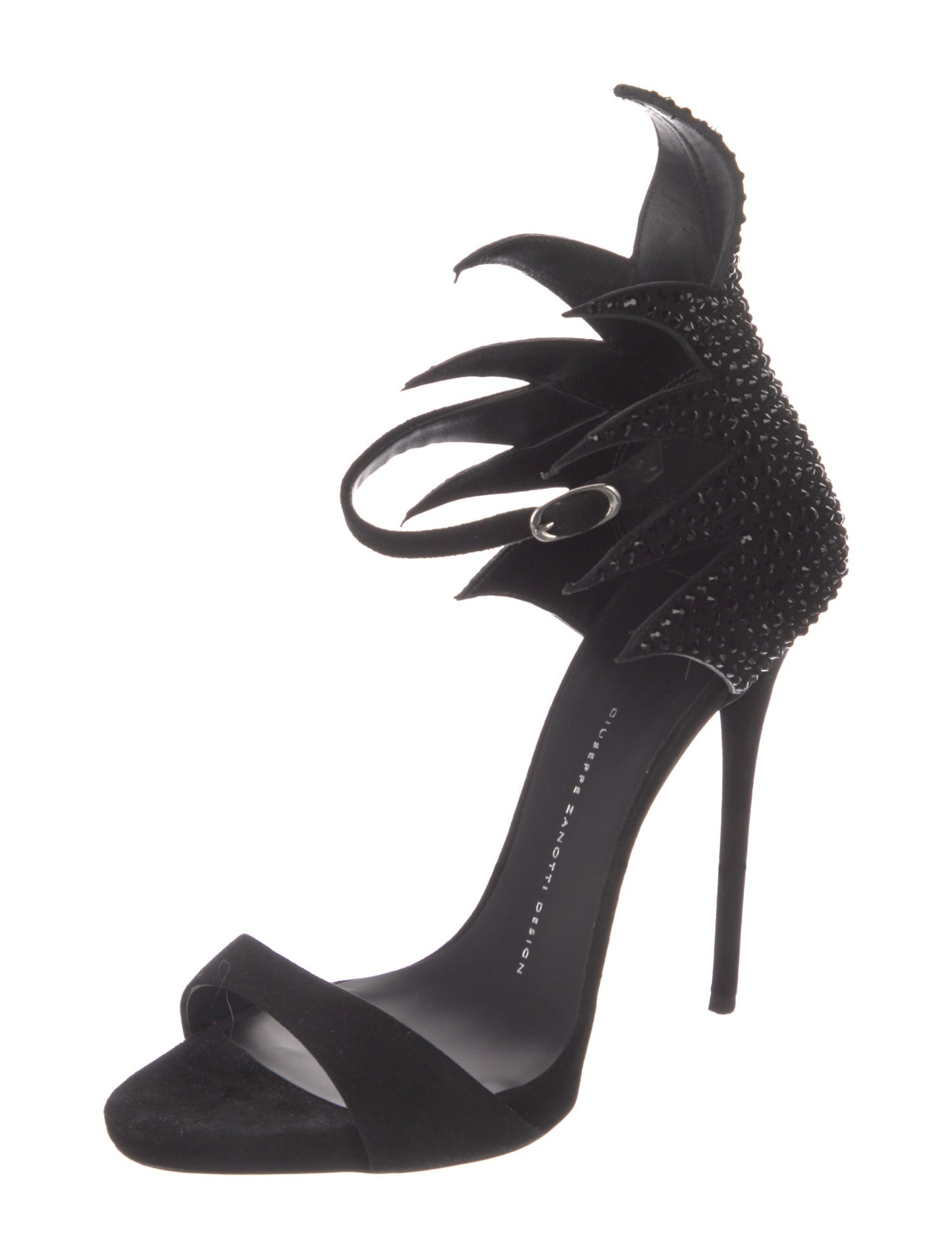 Giuseppe Zanotti Suede Crystal Embellishments Sandals