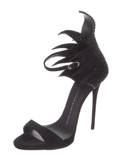 Giuseppe Zanotti Suede Crystal Embellishments Sandals