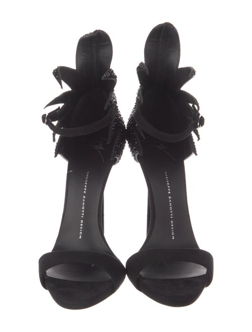 Giuseppe Zanotti Suede Crystal Embellishments Sandals