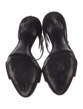 Giuseppe Zanotti Suede Crystal Embellishments Sandals