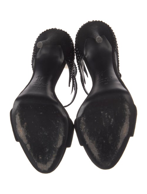 Giuseppe Zanotti Suede Crystal Embellishments Sandals