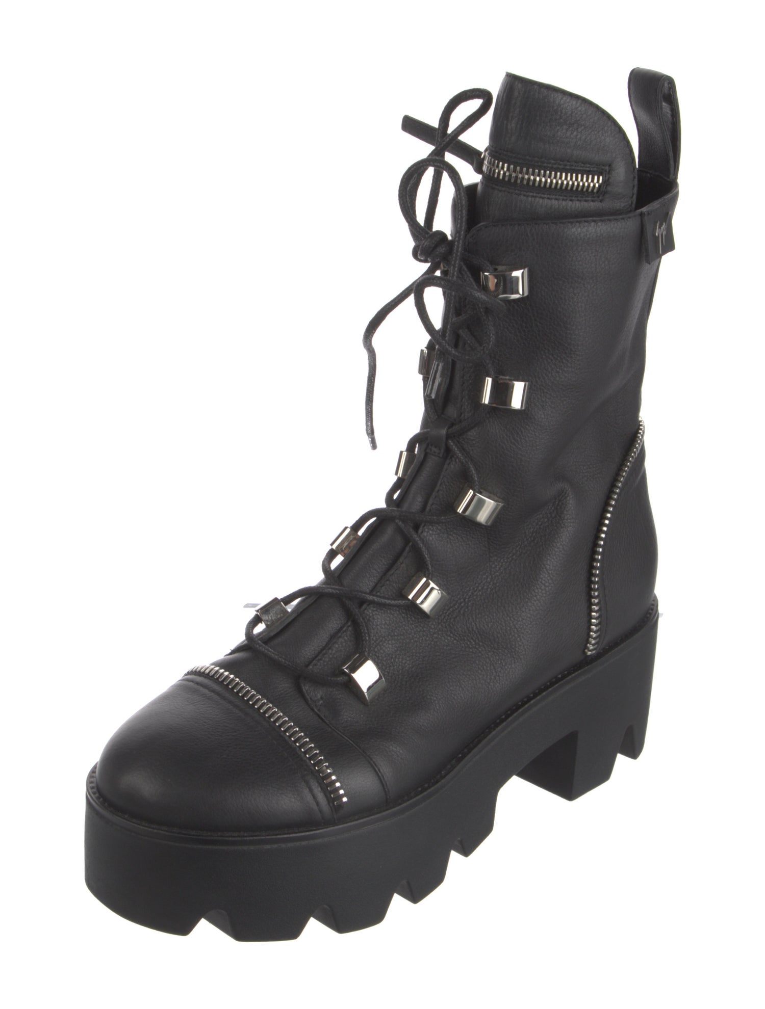 Giuseppe Zanotti Leather Combat Boots