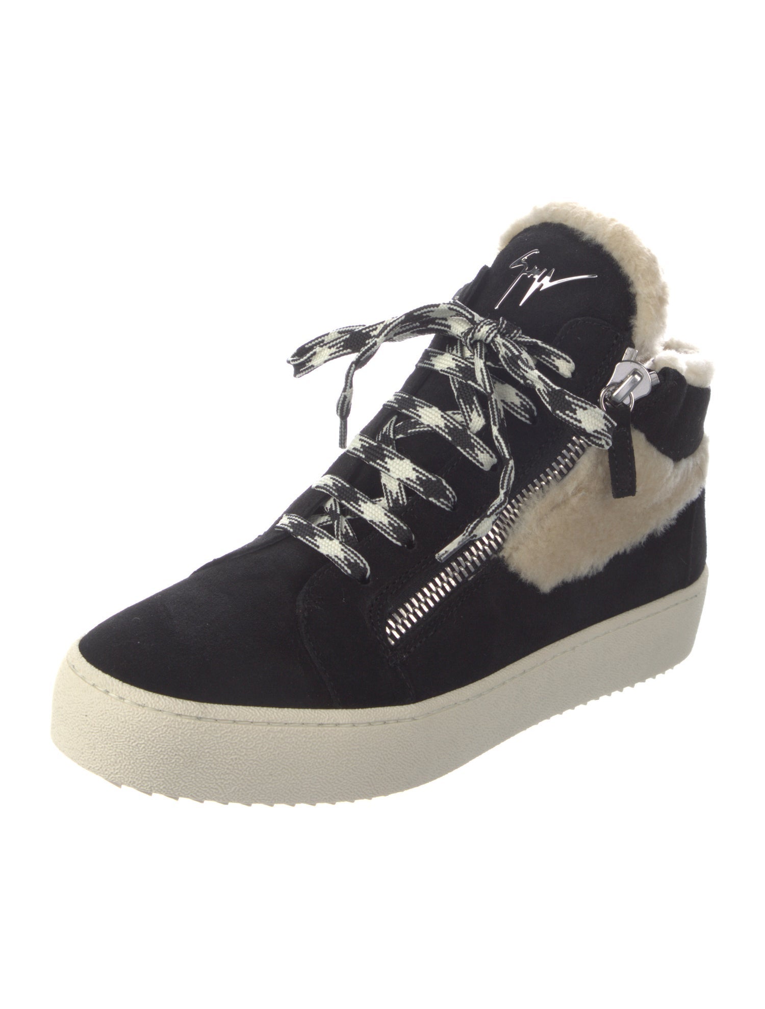 Giuseppe Zanotti Suede Colorblock Pattern Sneakers