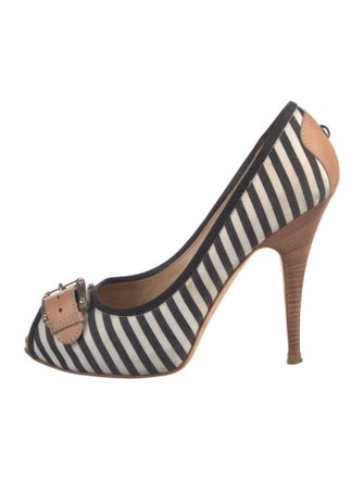 Giuseppe Zanotti Canvas Striped Pumps
