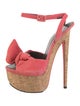 Giuseppe Zanotti Suede Bow Accents Sandals