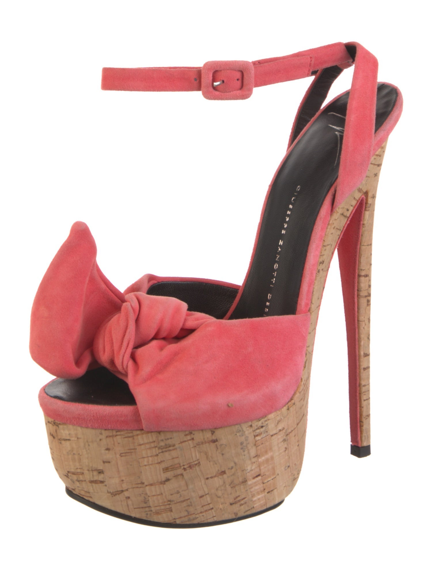 Giuseppe Zanotti Suede Bow Accents Sandals