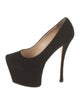 Giuseppe Zanotti Suede Leather Trim Embellishment Pumps