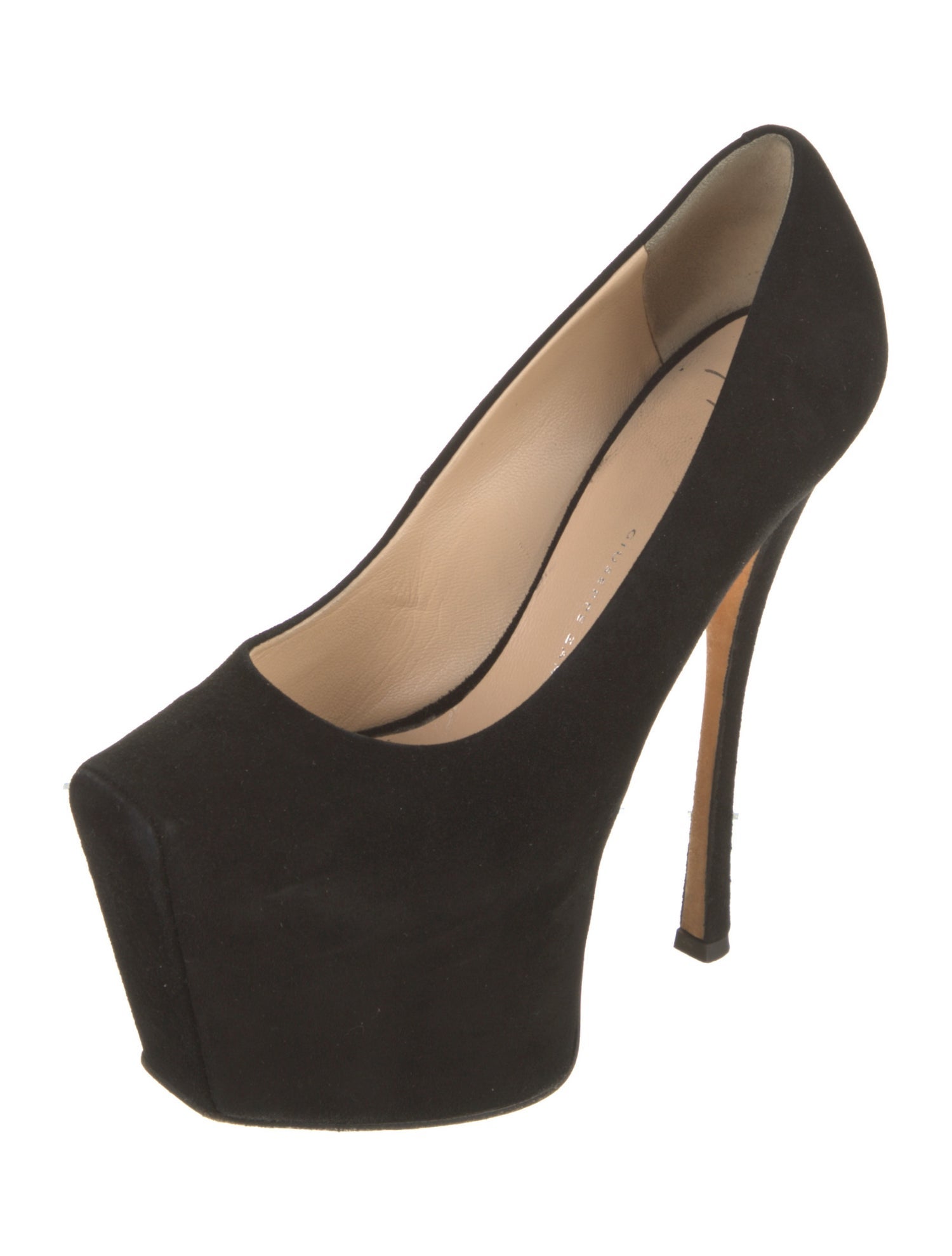 Giuseppe Zanotti Suede Leather Trim Embellishment Pumps
