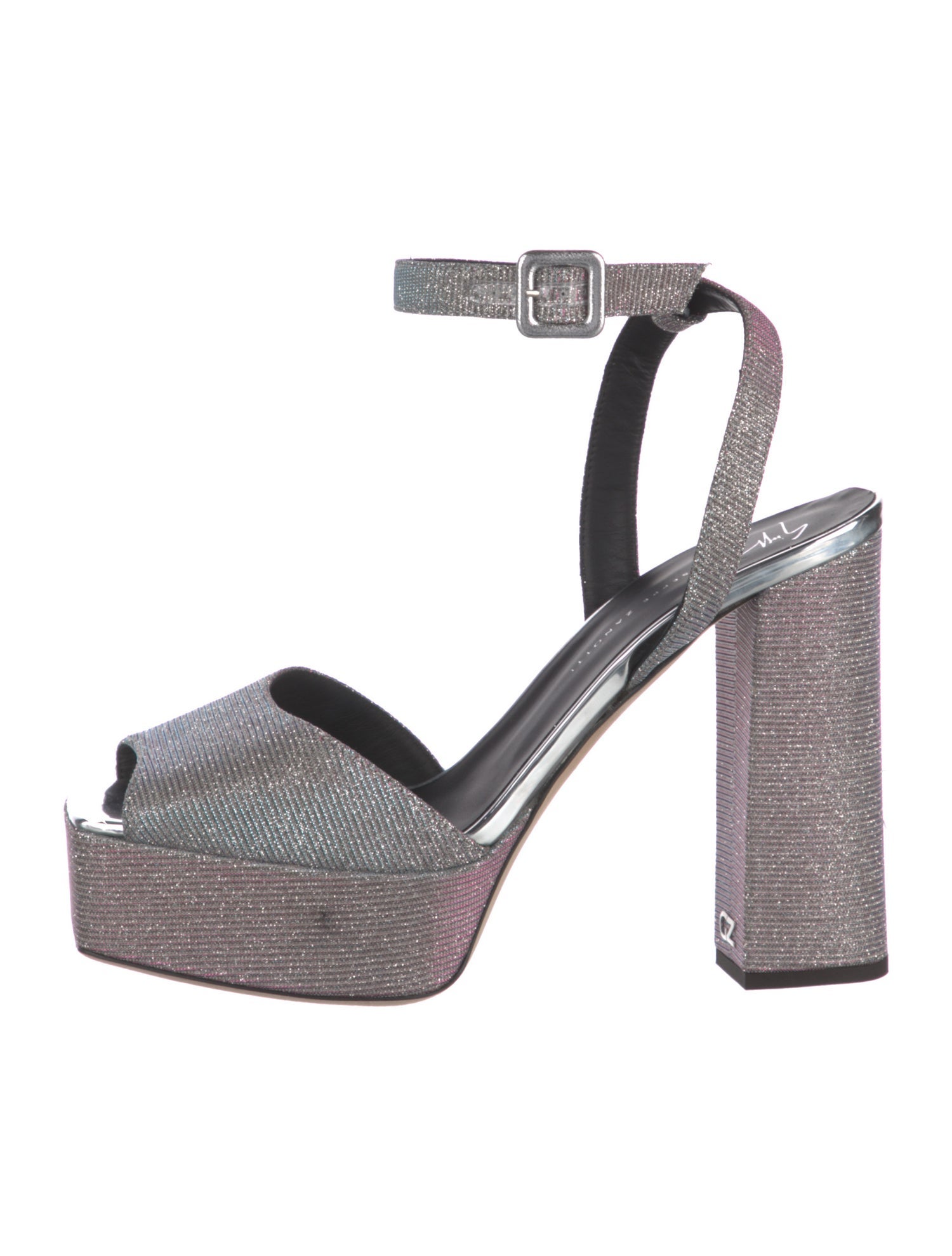 Giuseppe Zanotti Glitter Cutout Accent Sandals