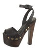Giuseppe Zanotti Leather Studded Accents Slingback Sandals