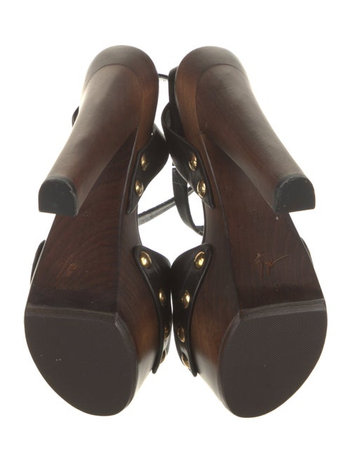 Giuseppe Zanotti Leather Studded Accents Slingback Sandals