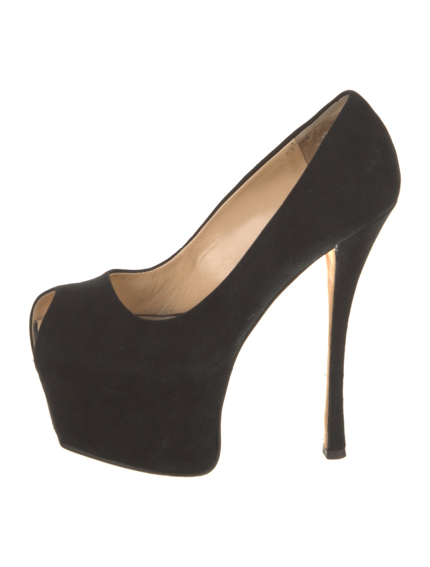 Giuseppe Zanotti Suede Leather Trim Embellishment Pumps