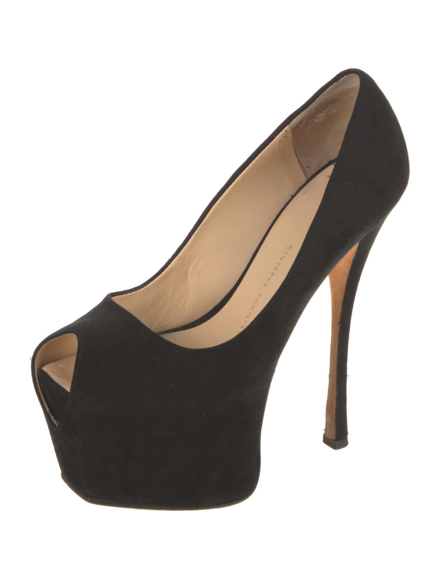 Giuseppe Zanotti Suede Leather Trim Embellishment Pumps
