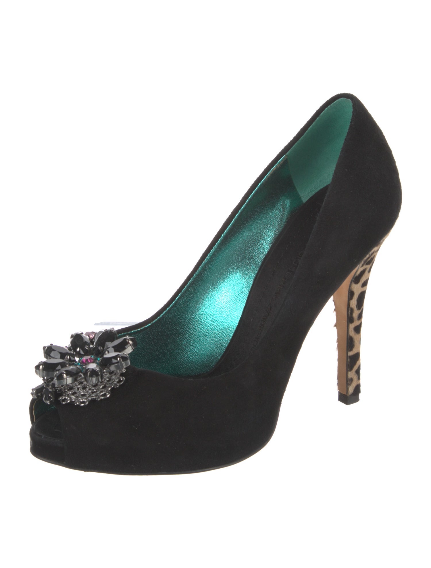 Giuseppe Zanotti Suede Animal Print Pumps