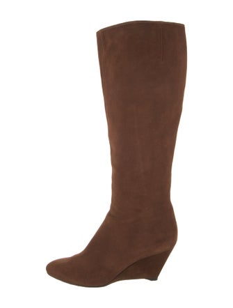 Giuseppe Zanotti Suede Leather Trim Embellishment Boots