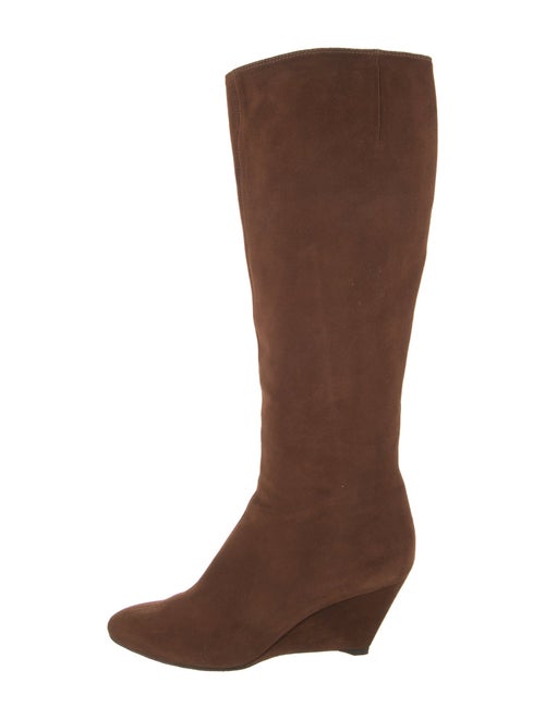 Giuseppe Zanotti Suede Leather Trim Embellishment Boots