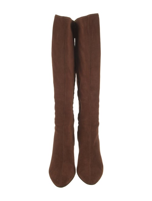 Giuseppe Zanotti Suede Leather Trim Embellishment Boots