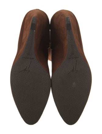 Giuseppe Zanotti Suede Leather Trim Embellishment Boots