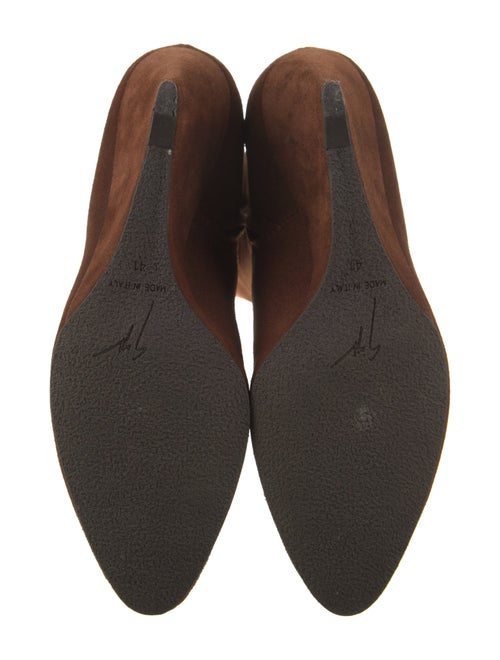 Giuseppe Zanotti Suede Leather Trim Embellishment Boots