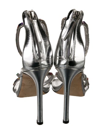 Giuseppe Zanotti Leather Crystal Embellishments Sandals