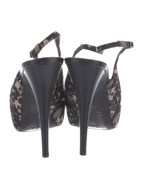 Giuseppe Zanotti Lace Printed Slingback Pumps