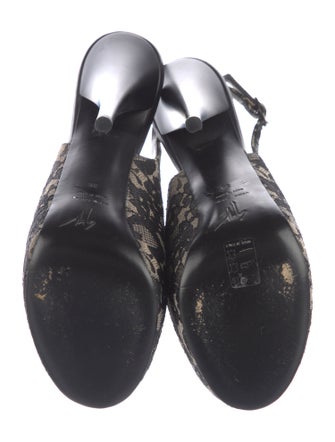Giuseppe Zanotti Lace Printed Slingback Pumps