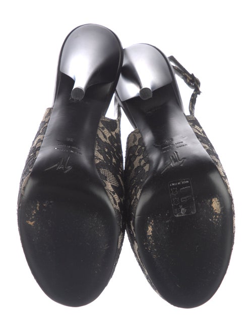 Giuseppe Zanotti Lace Printed Slingback Pumps