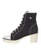Giuseppe Zanotti Canvas Colorblock Pattern Lace-Up Boots