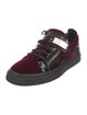 Giuseppe Zanotti Velvet Colorblock Pattern Sneakers