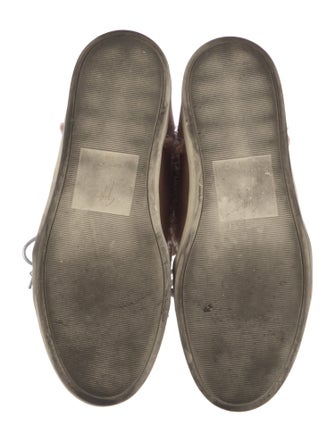 Giuseppe Zanotti Satin Colorblock Pattern Wedge Sneakers